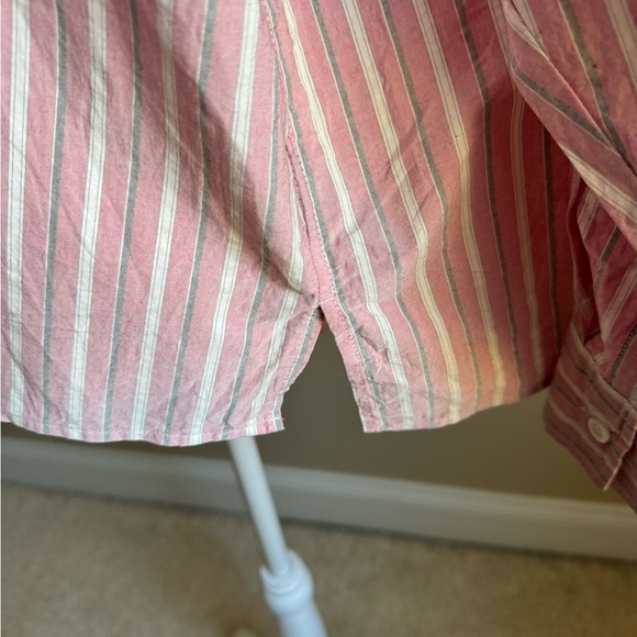 Isabel Etoile Marant Alanis Striped Cotton Shirt in Pale Pink - Picture 7 of 10